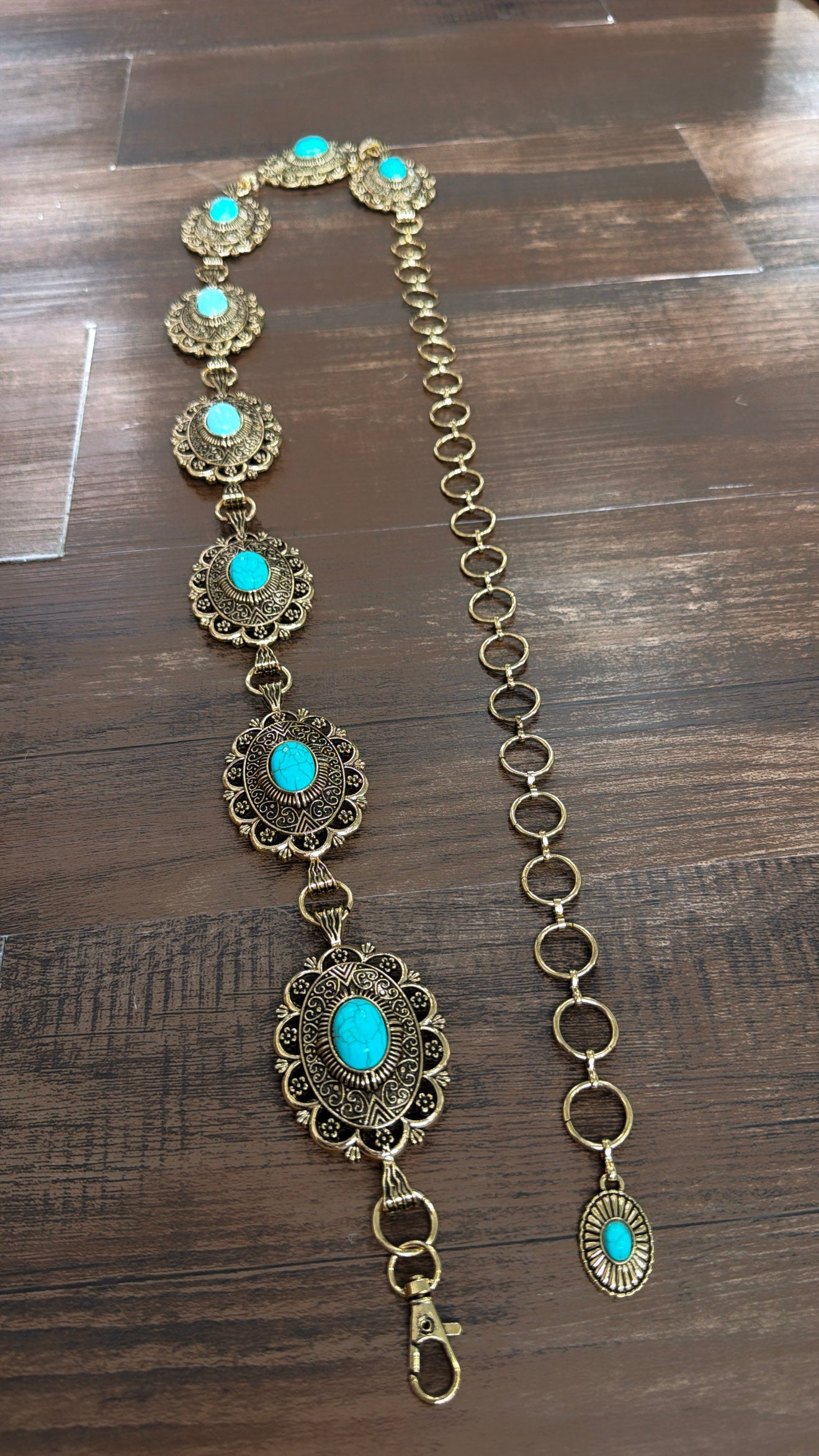 Vintage Western Oval Concho Chain