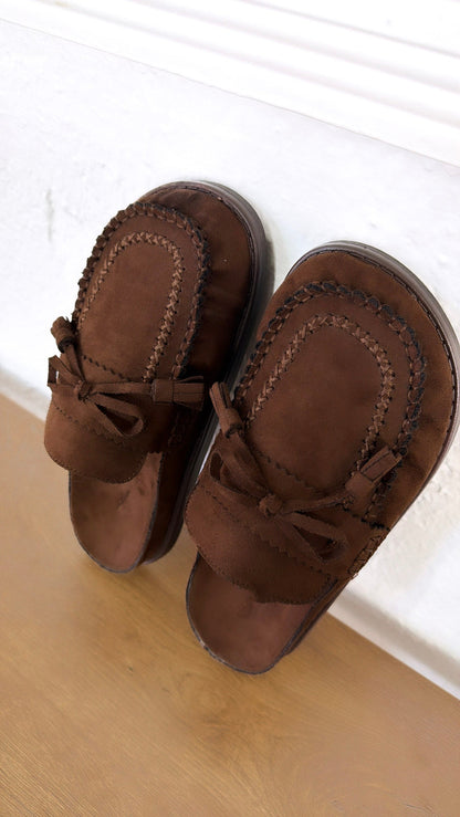 Vintage Meadow Slip on Sandals, Chocolate