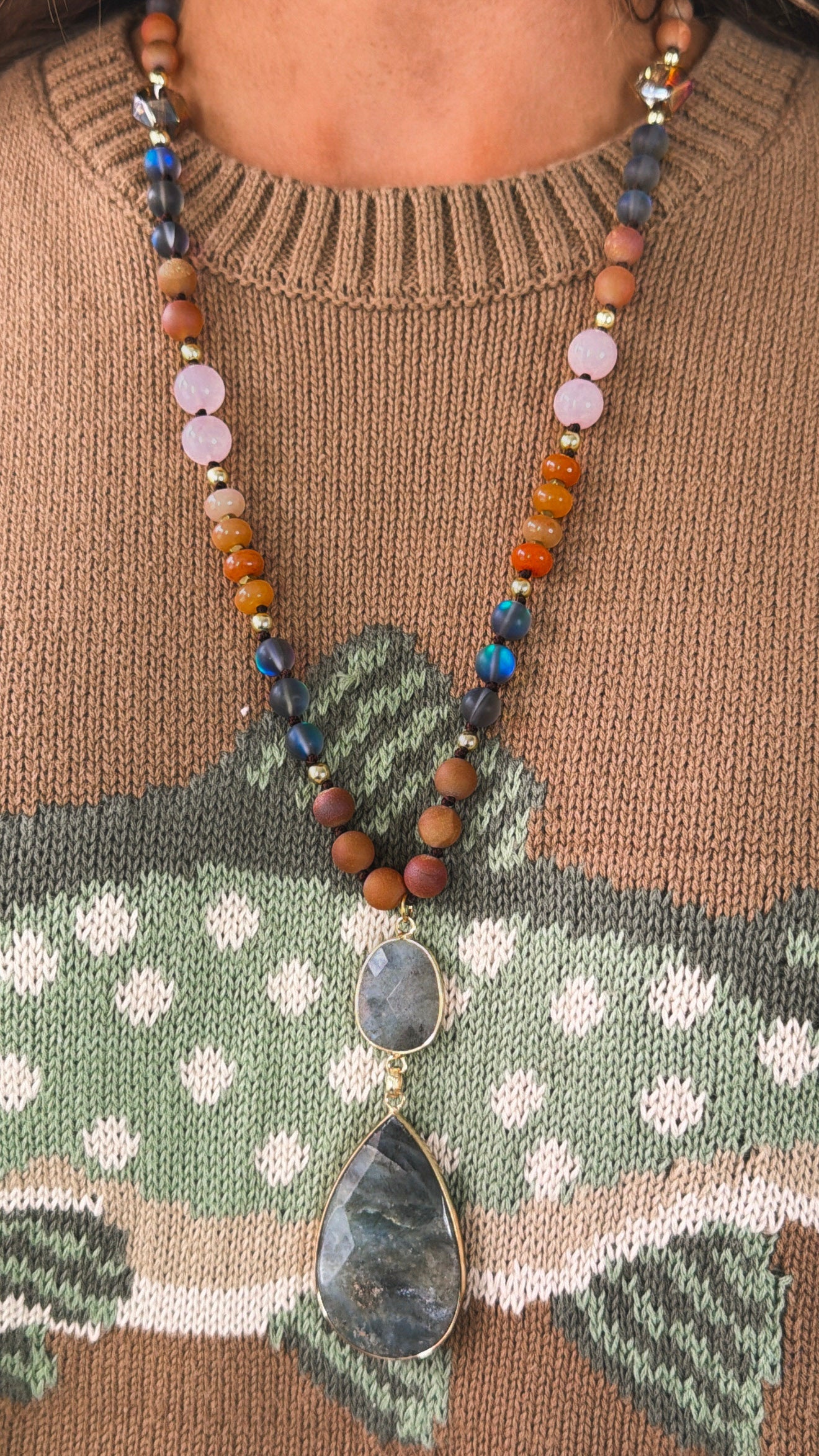 Sunset Glow Pendant Necklace