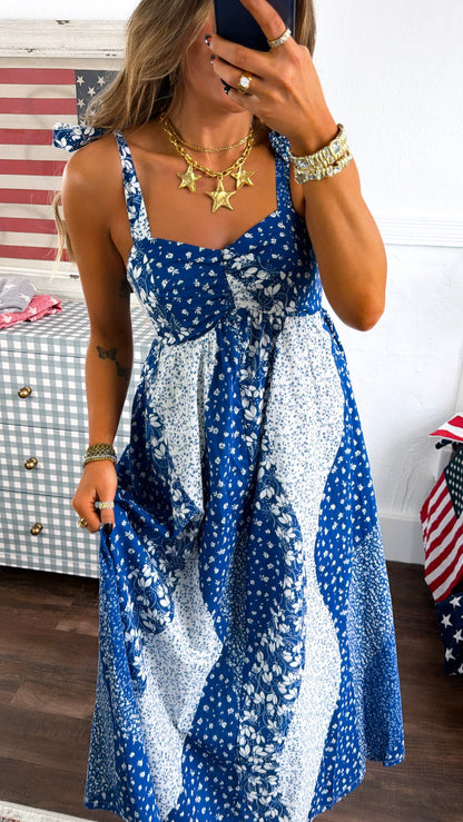 Starlit Stream Maxi Dress, Navy