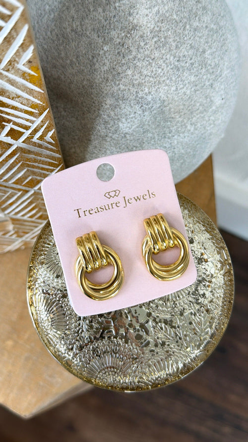 Vintage Stud Earring, Gold