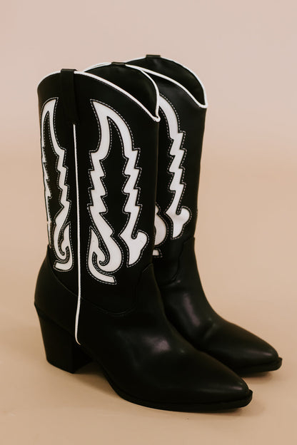 Western Revival Boot, Black