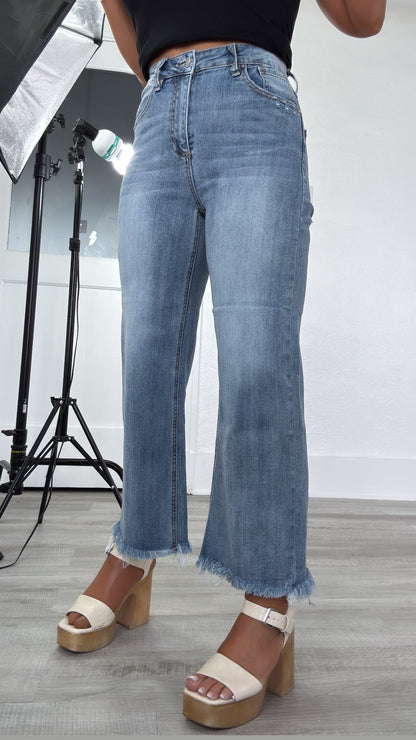 Sawyer Wide Leg Denim Medium, RISEN
