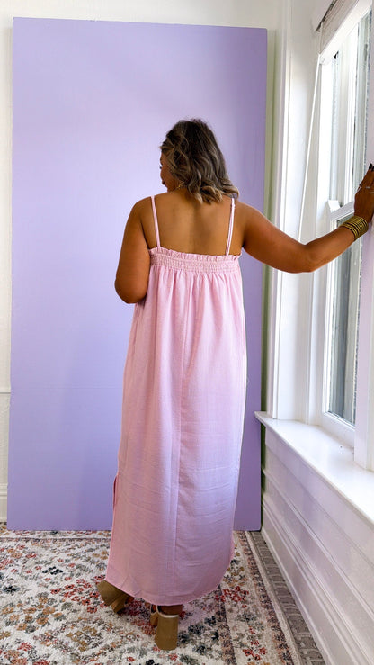 Sunrise Beach Maxi Dress, Blush/Pink