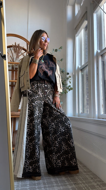 Street Style Leopard Pant, Chocolate