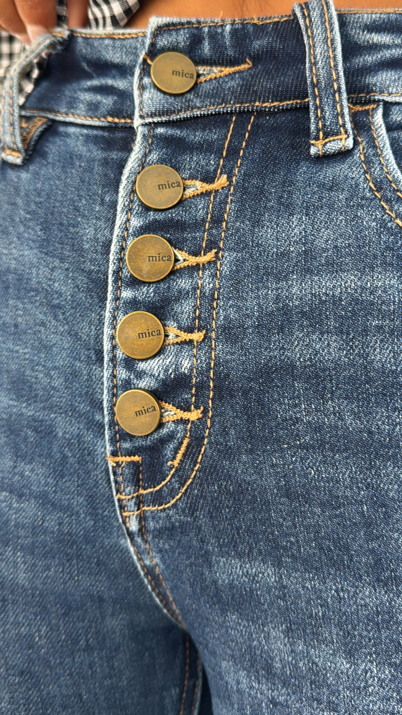 Rhett High Rise Button Up Skinny Denim, Dark