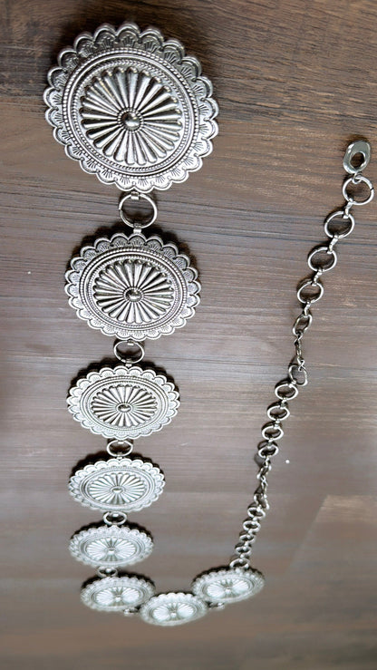 Western Concho Metal Belt