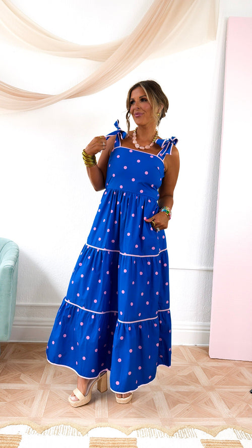 Summer Side Daydream Dress, Blue/Pink