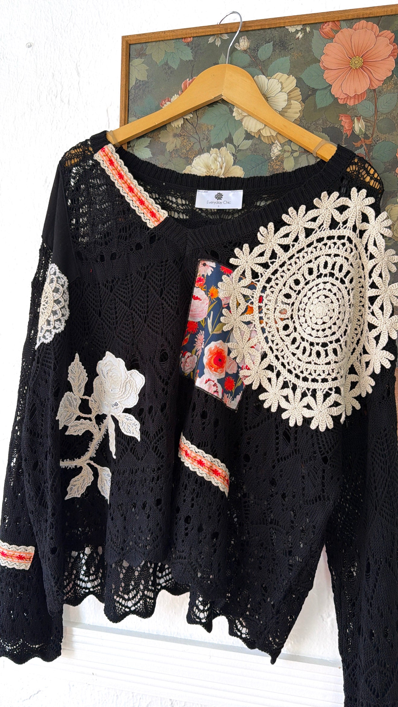 Sprout & Stitch Sweater, Black