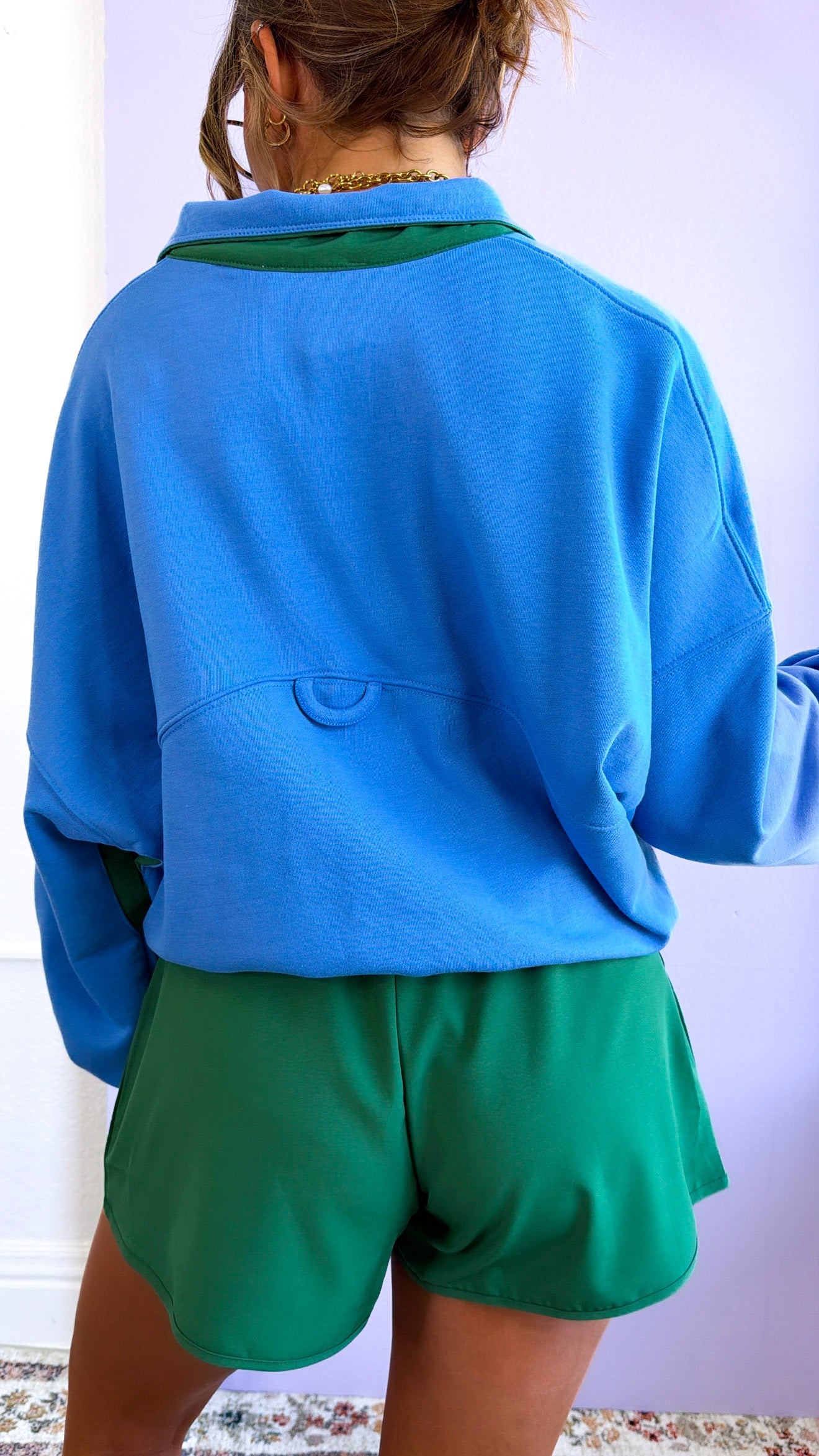 Relax Girl Short & Top Set, Aqua/ Dk Green