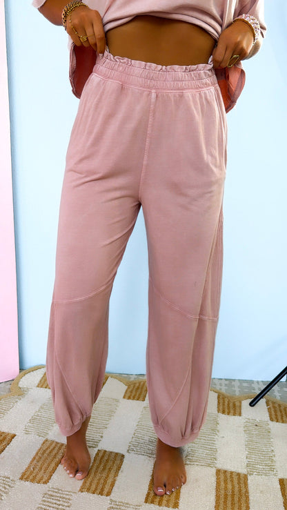 Travel Ready Two Piece Set, Dusty Pink
