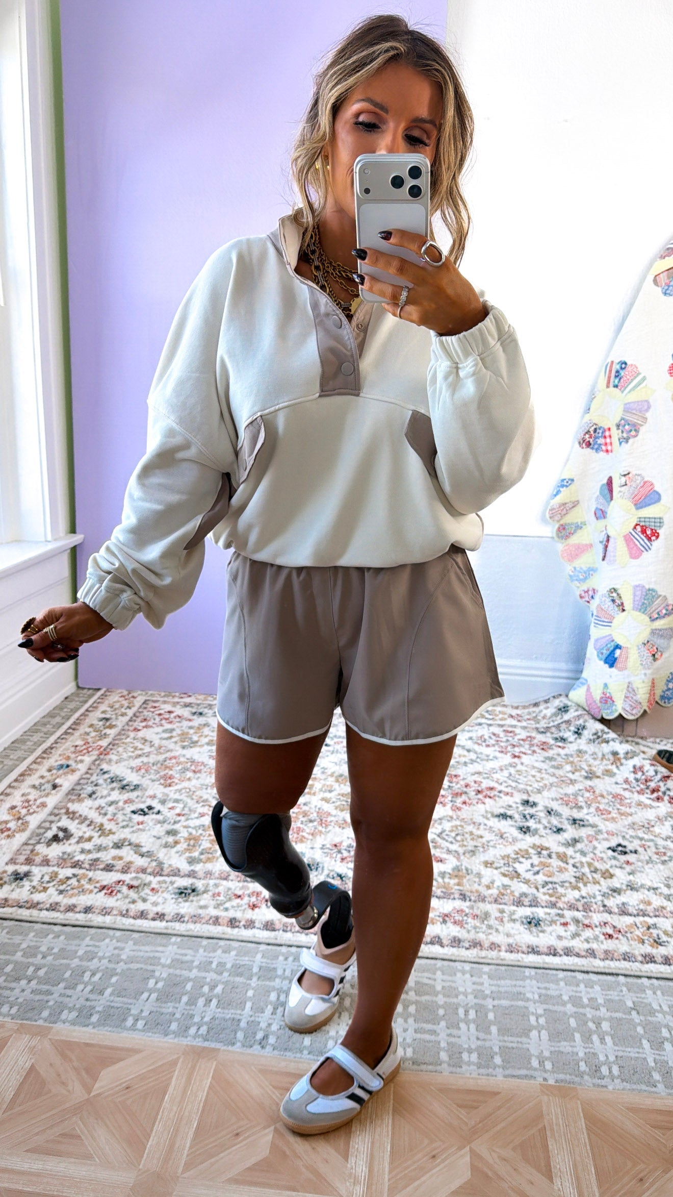 Relax Girl Short & Top Set, Bone/Lt.Mocha