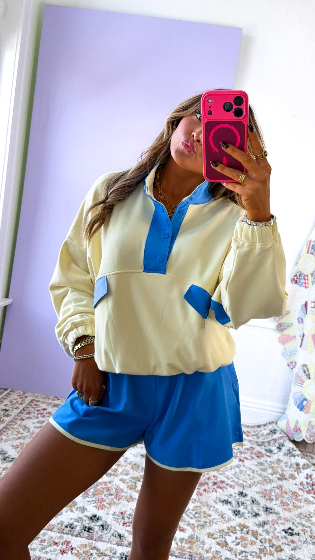 Relax Girl Short & Top Set, Lemonilla/ Aqua Splas