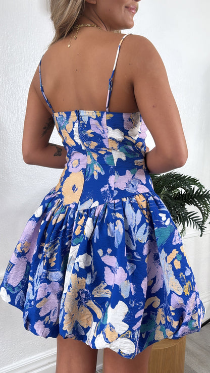 Seaberry Bubble Dress, Retro Blue
