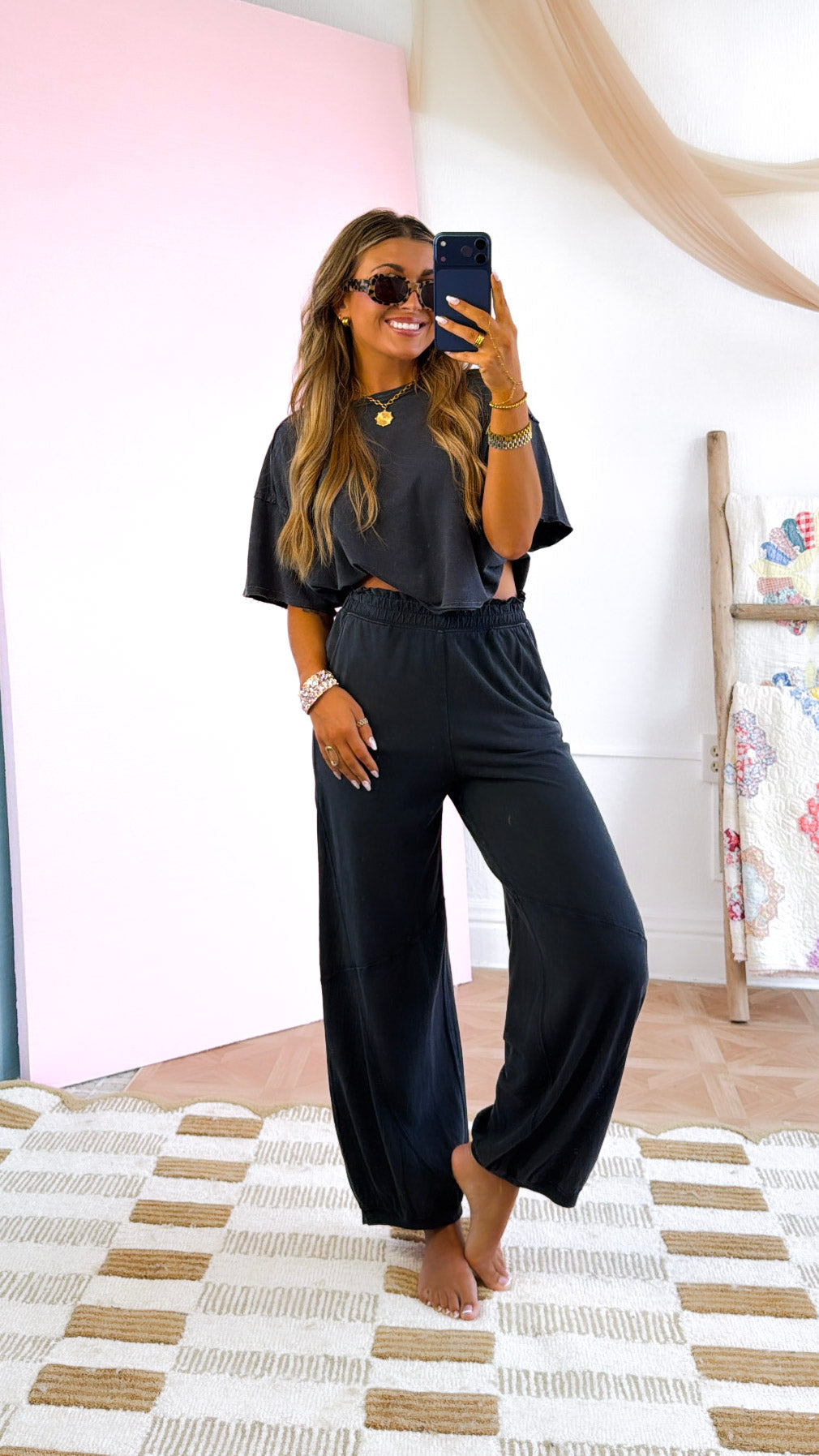 Travel Ready Two Piece Set, Black