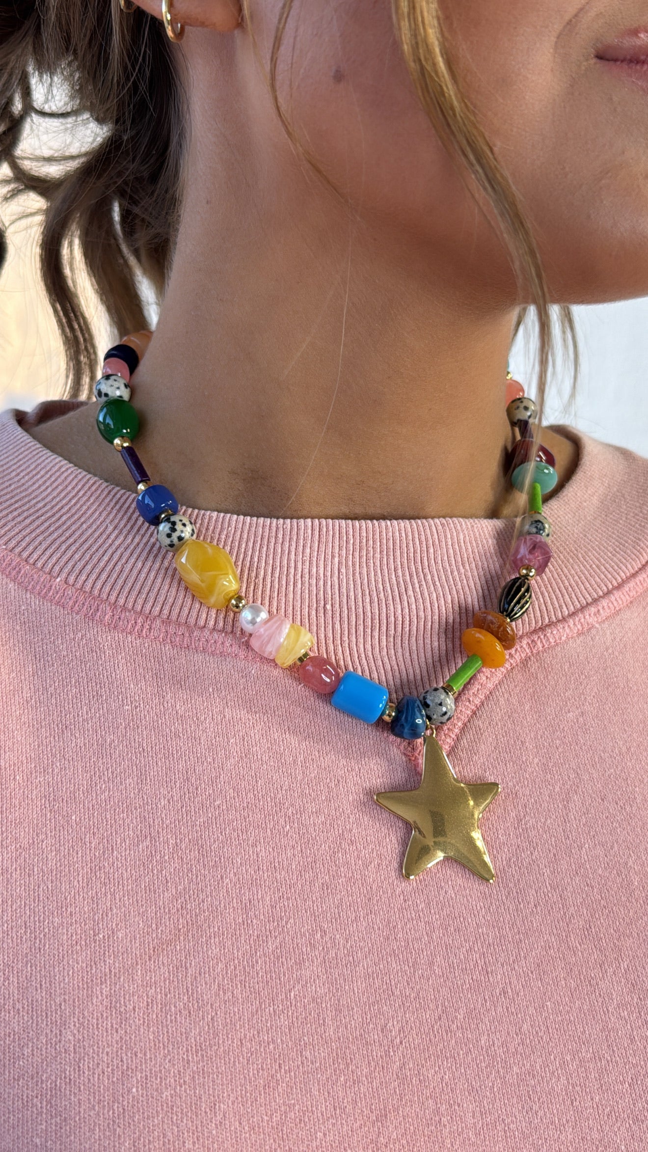 Star Glow Necklace, Lime