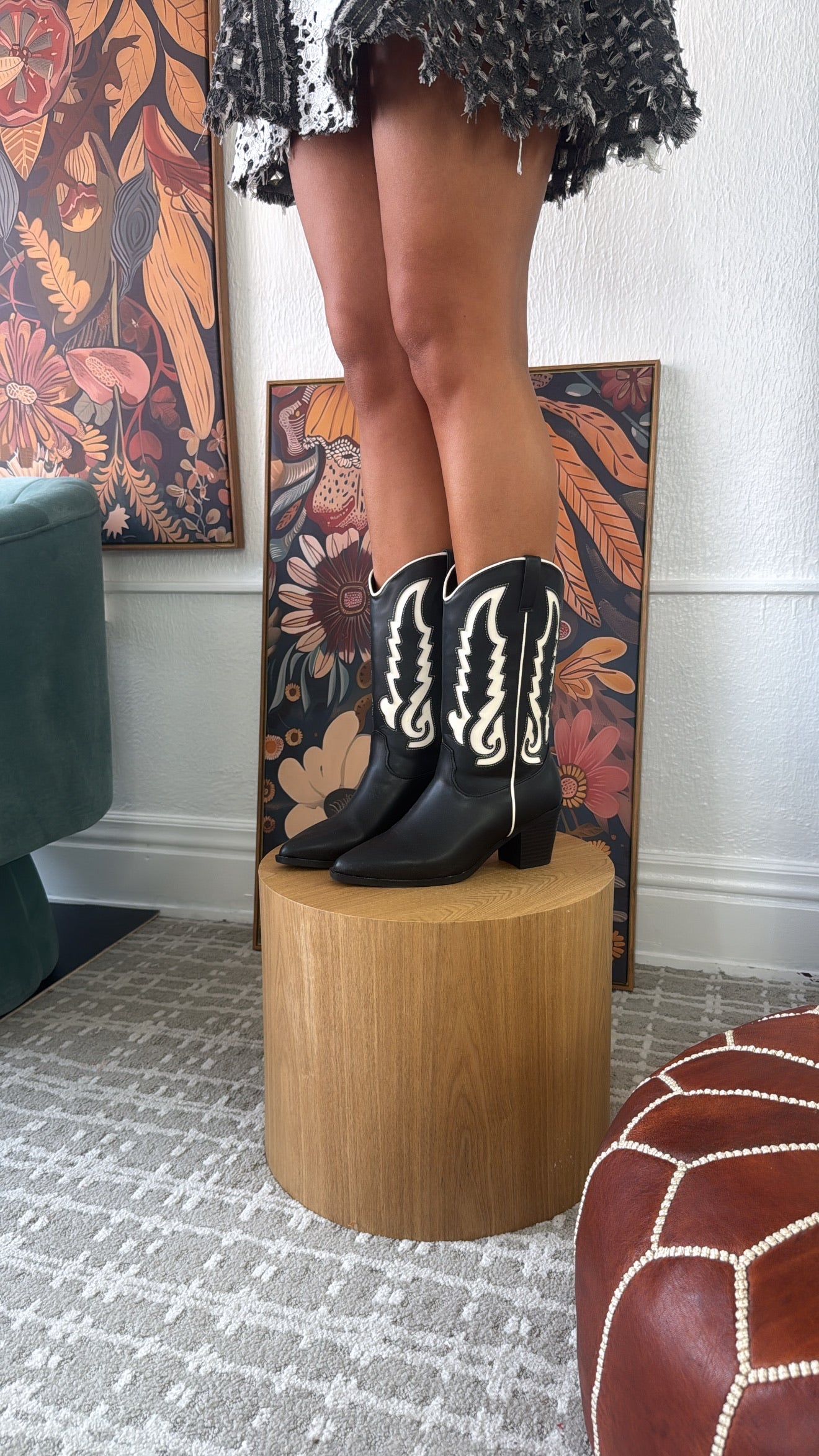 Western Revival Boot, Black