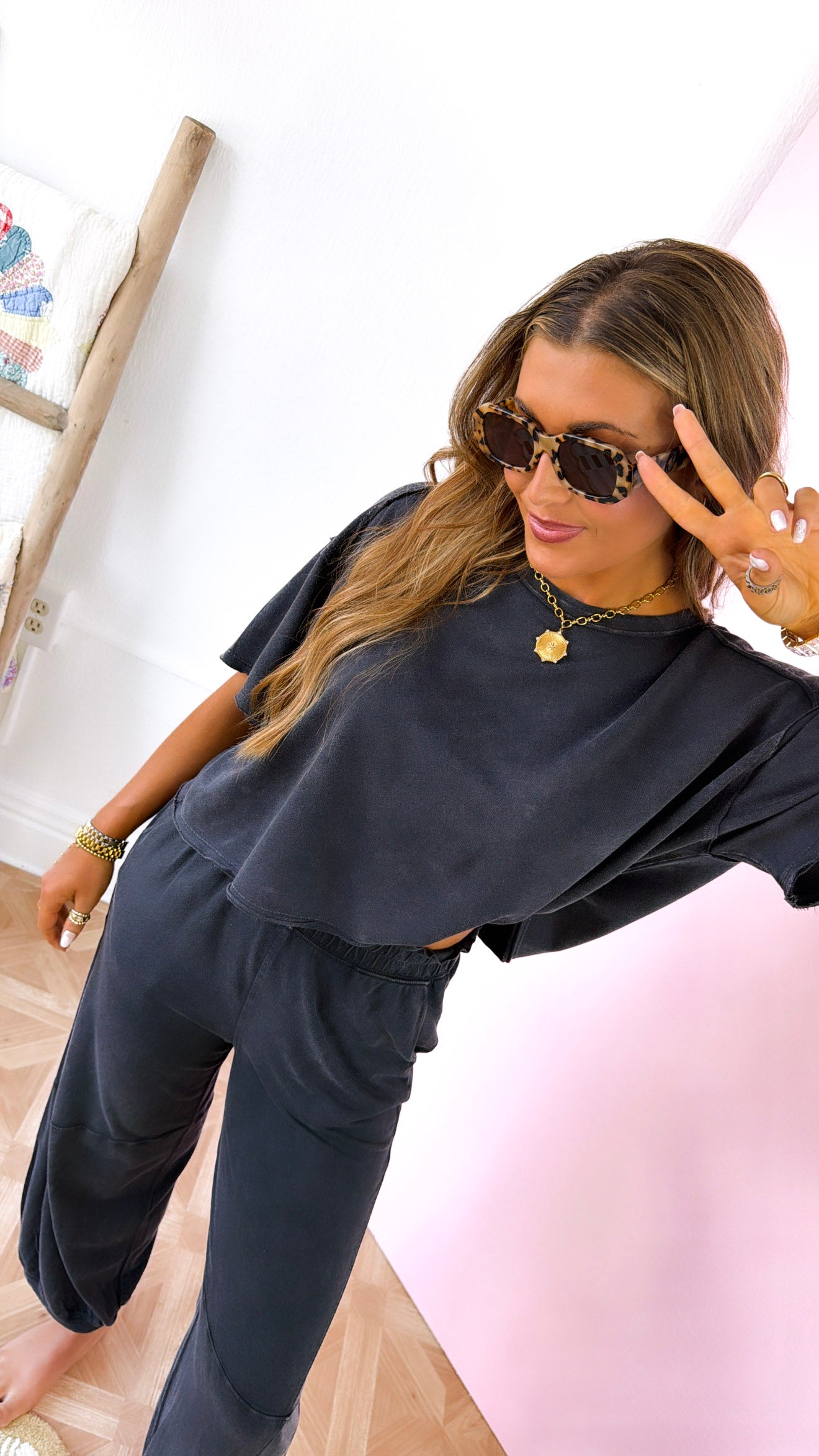 Travel Ready Two Piece Set, Black