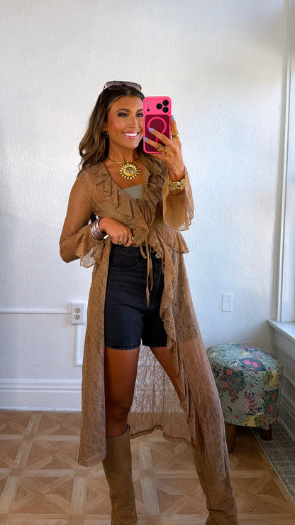 Vintage Chic Lace Kimono
