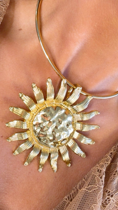 Sunshine Solar Disk Necklace