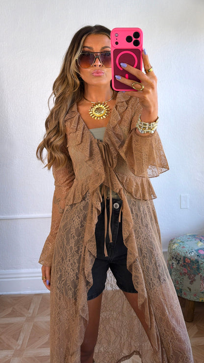 Vintage Chic Lace Kimono