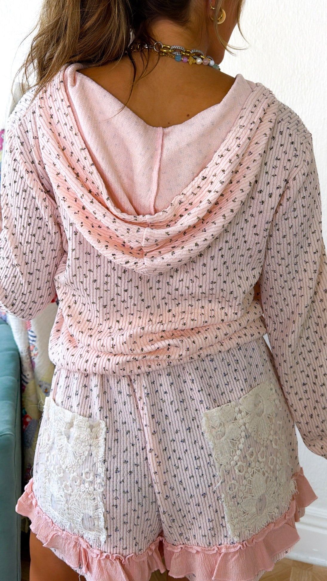 Sanibel Gauze Shorts, Pink Floral