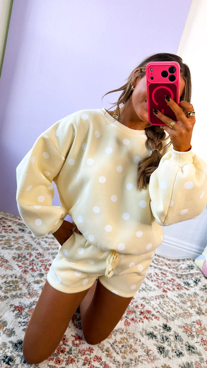 Set In Polka Dot Set, Yellow/ White
