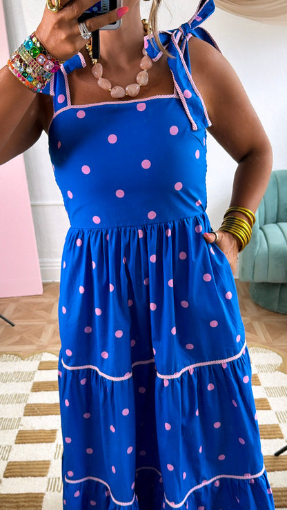 Summer Side Daydream Dress, Blue/Pink