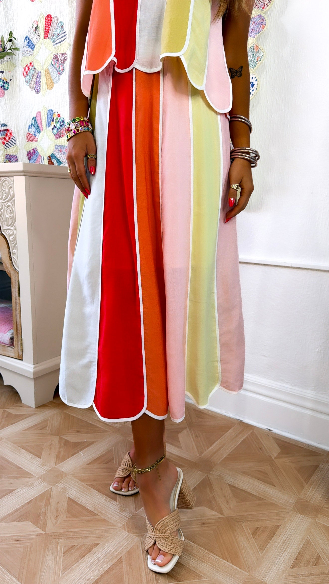 Twila Sunset Two Piece Set, Cream Multi