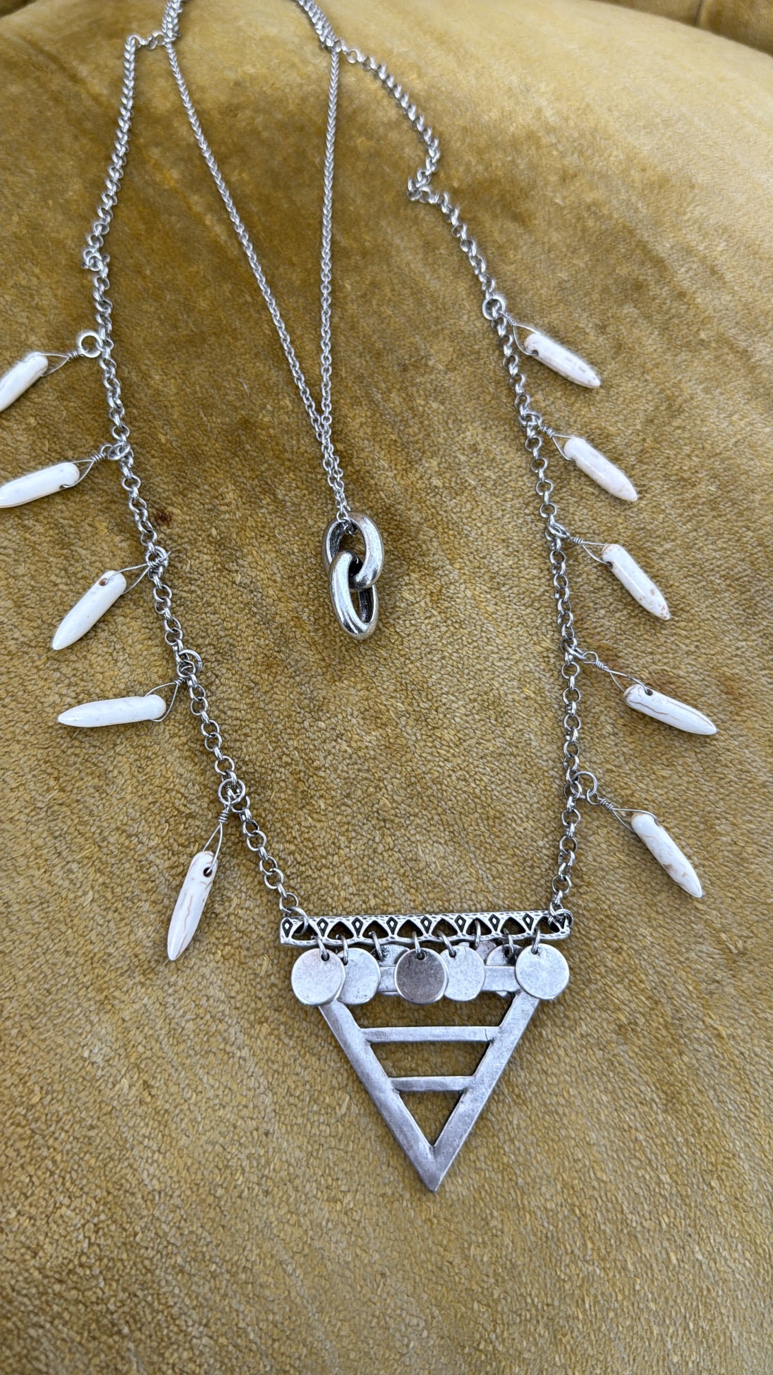 Soul Seeker Coin Necklace, Silver