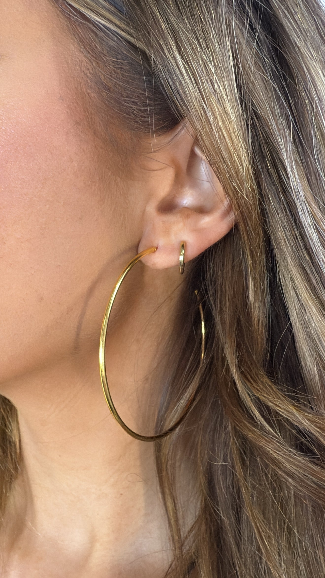 Thin Large Hoop Earring