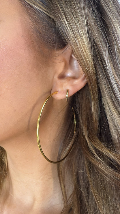 Thin Large Hoop Earring