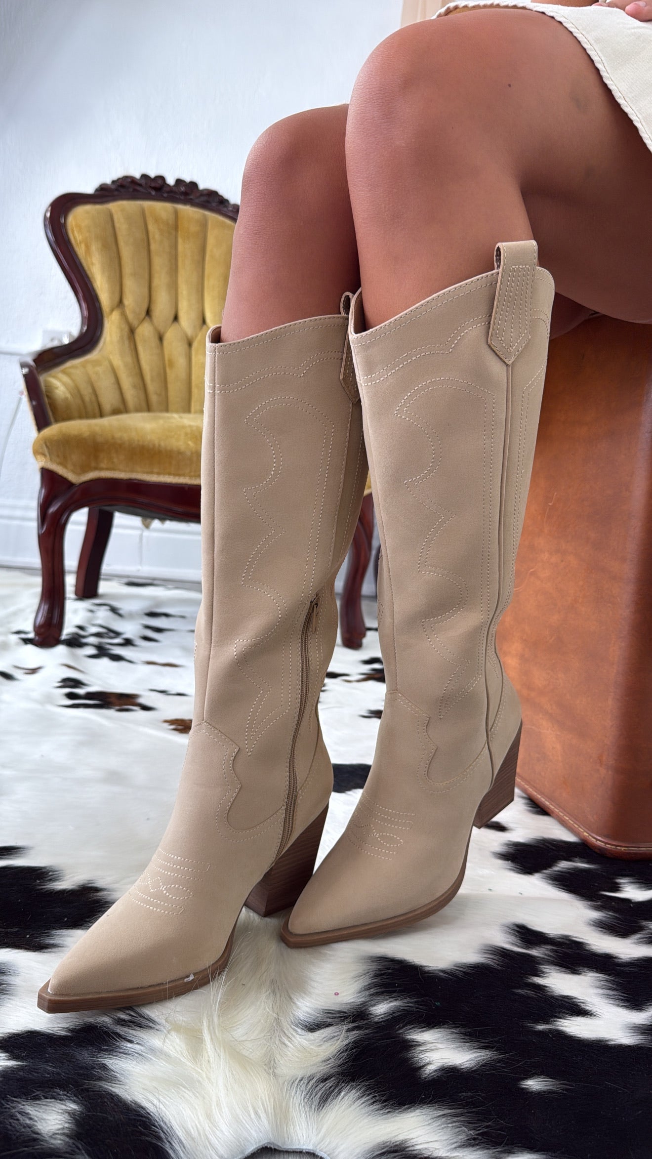 Tex Cowgirl Boot, Natural
