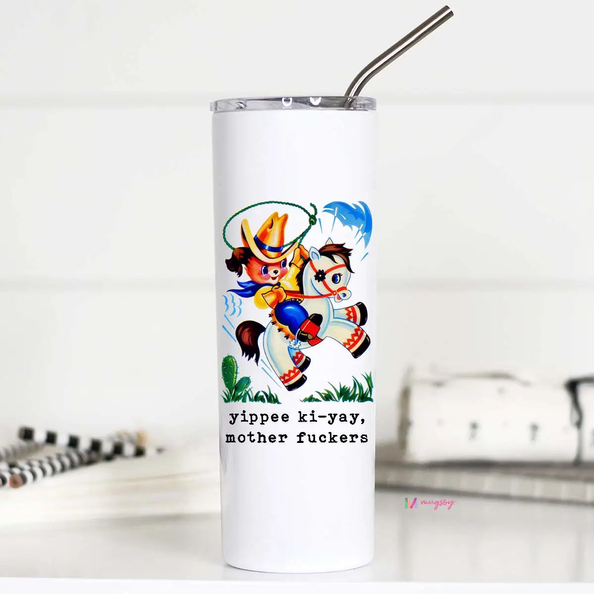 Tall Travel Mug , Yippee Ki Yay