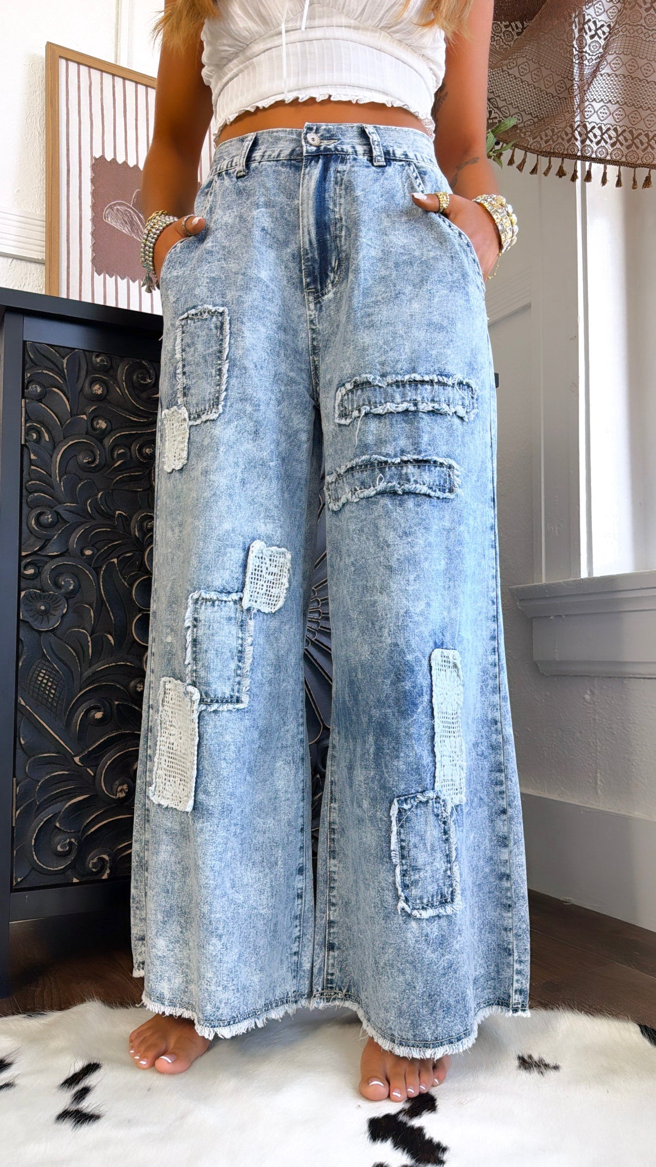 The Kairo Baggy Distressed Jean, Denim
