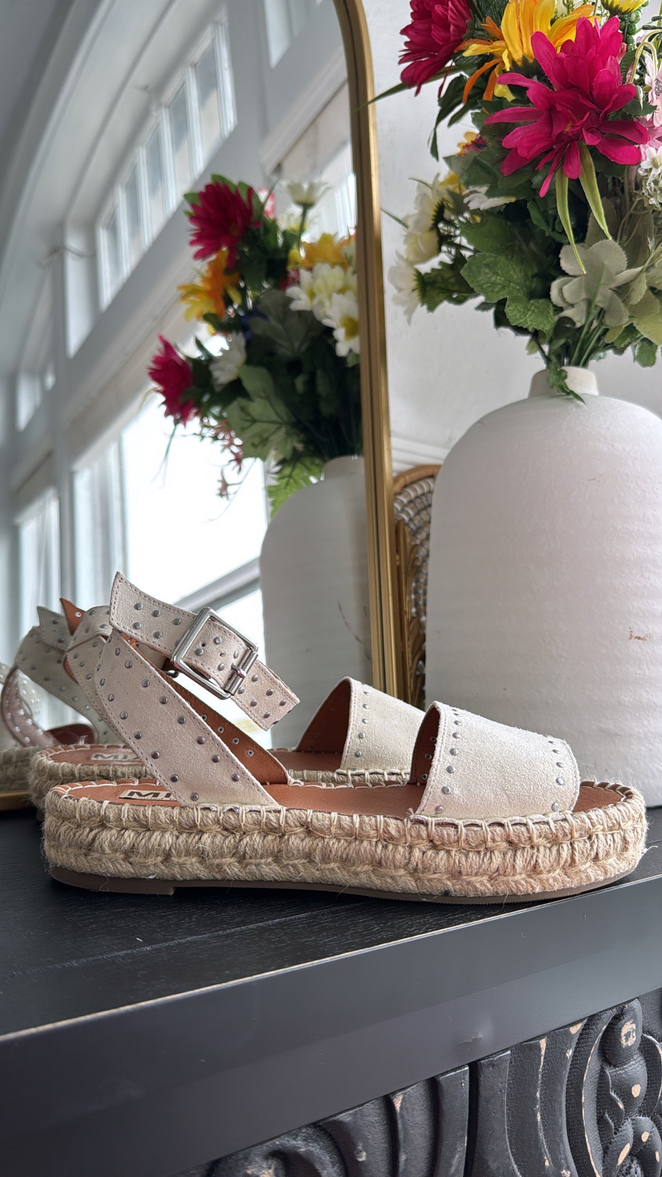 Sunbeam Studded Sandal, Bone