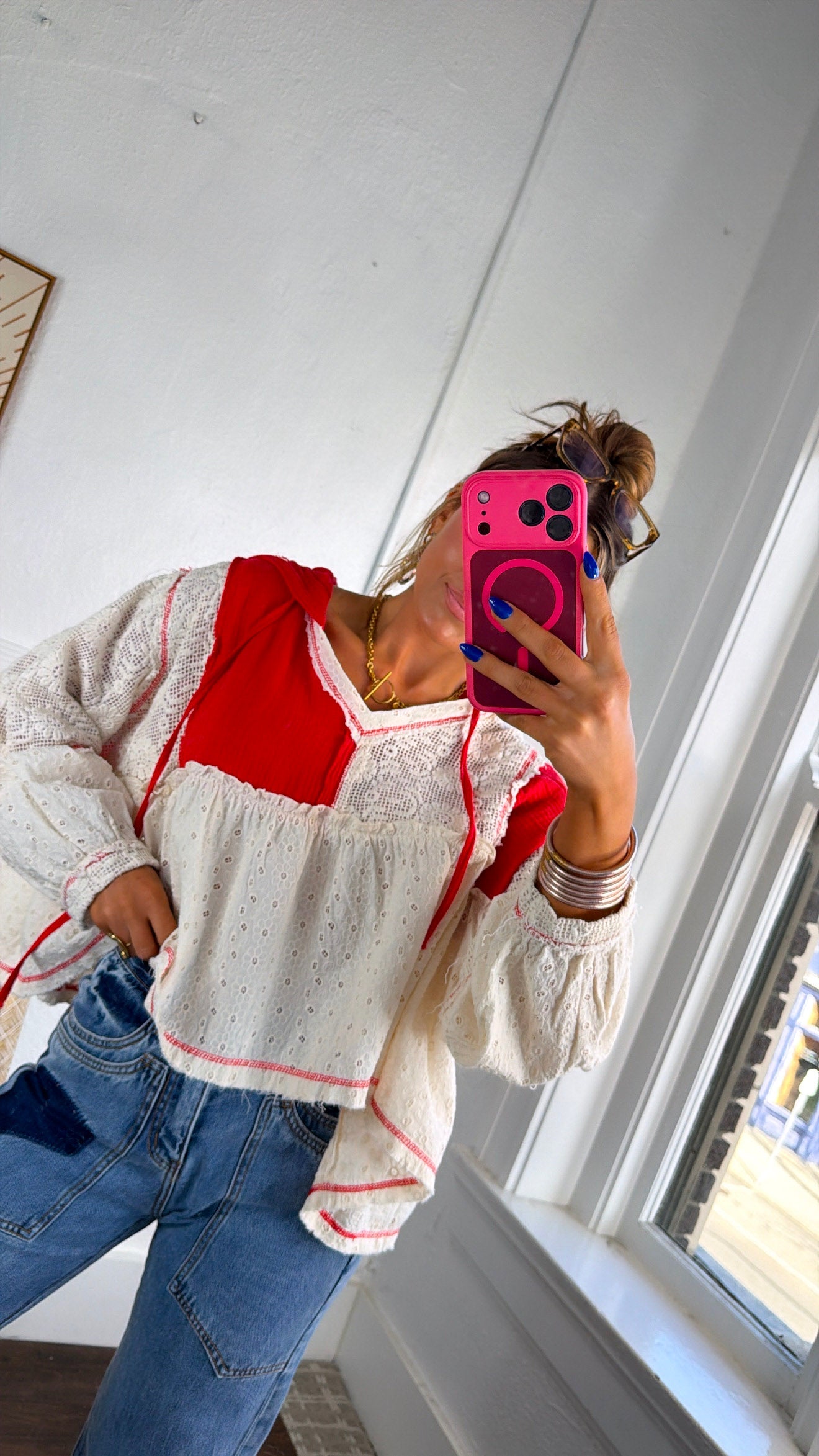 Soft Skies High Low Top, Apple Red