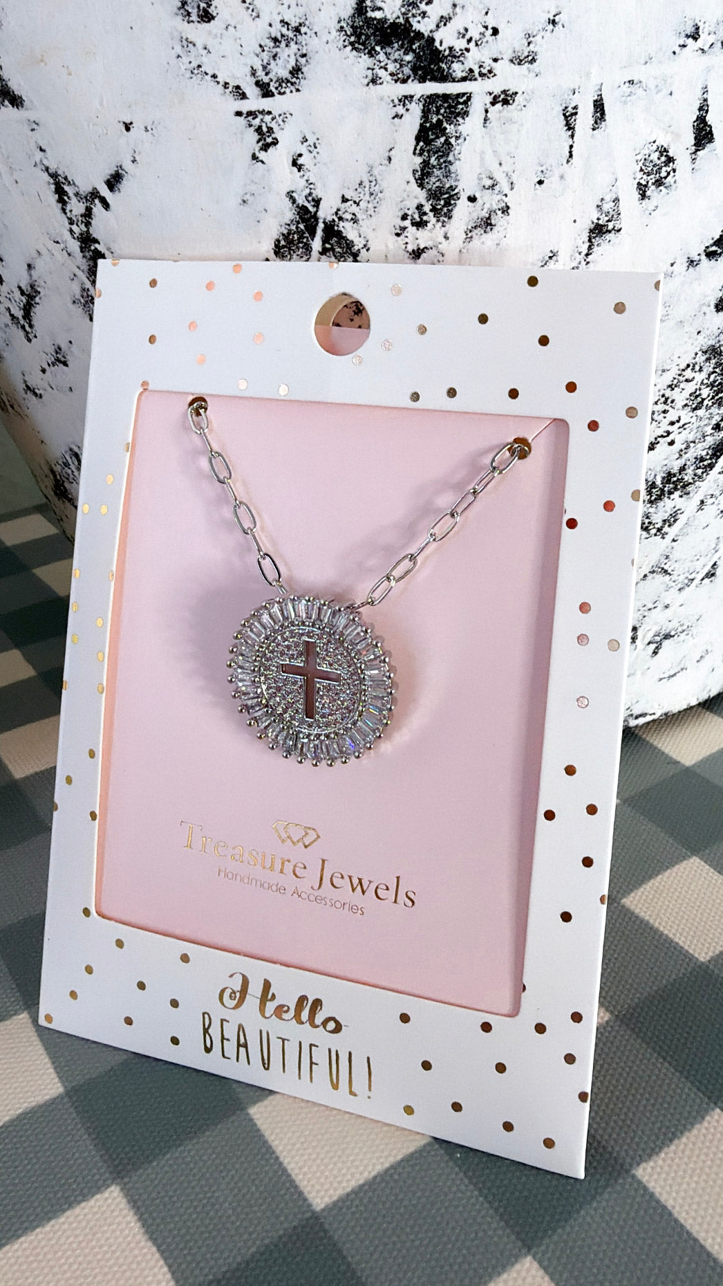Treasure Jewels: Grace Cross Necklace Silver