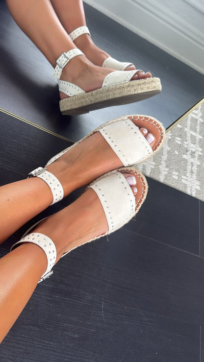 Sunbeam Studded Sandal, Bone