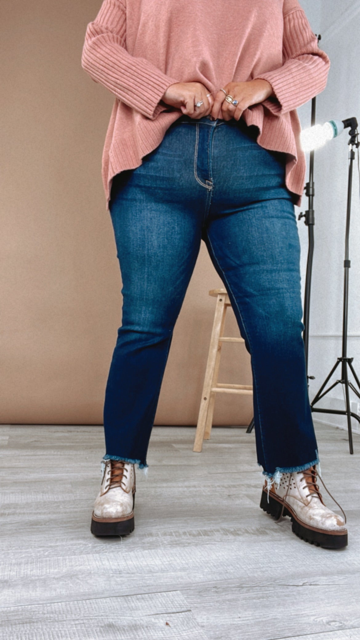 Tatum High Rise Straight Denim, Risen