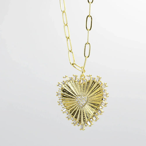 Treasure Jewels: Mama Heart Gold Necklace