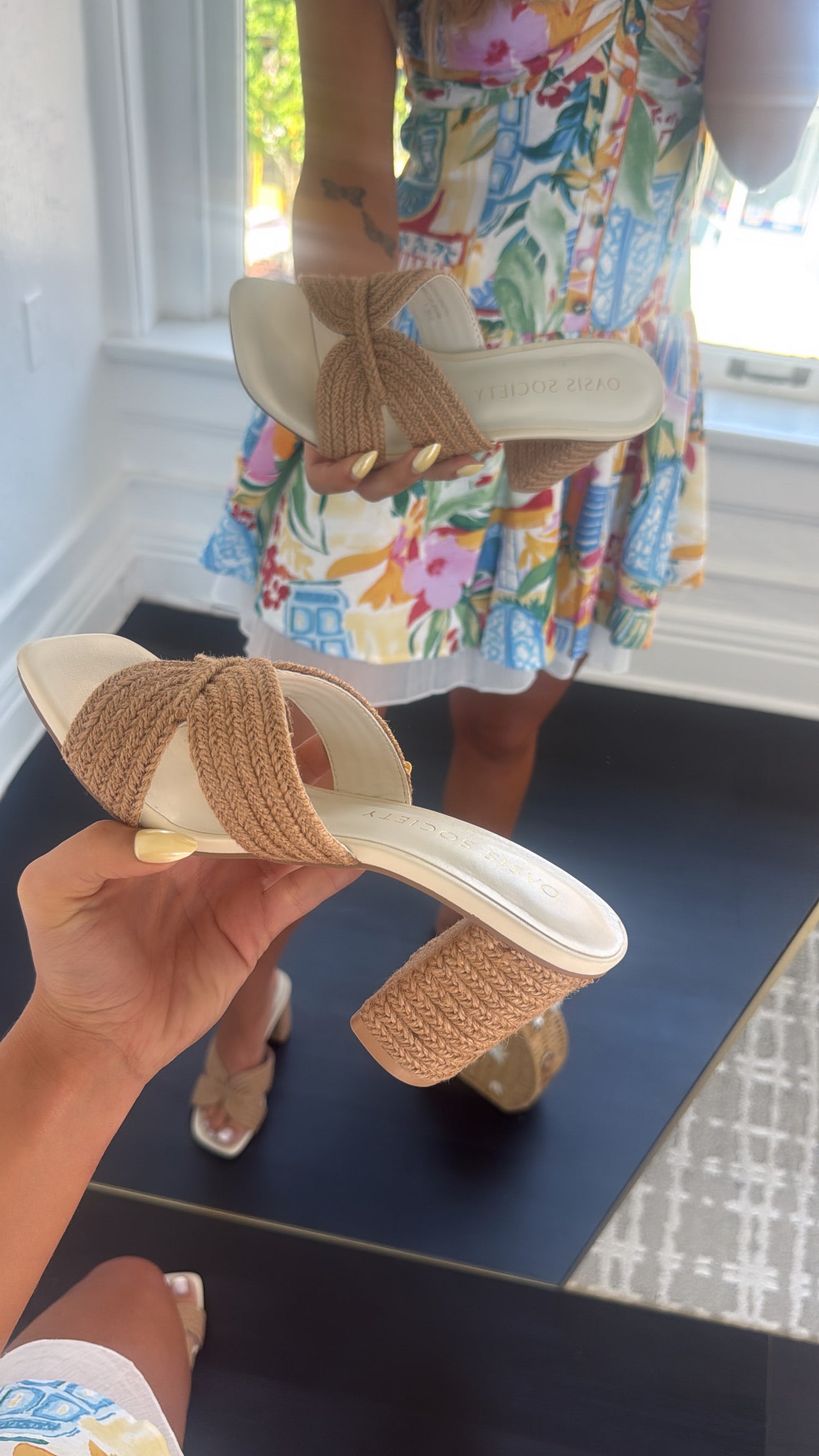 The Santiago Raffia Heel, Toffee