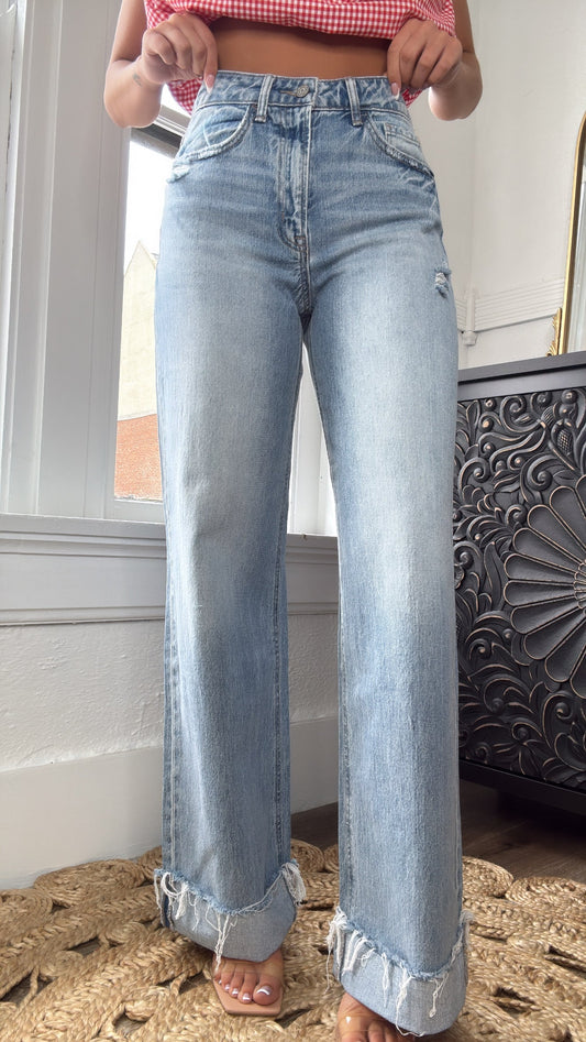 Tyler High Rise Wide Leg Denim, VERVET