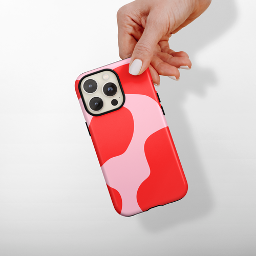 Tough Phone Case - Abstract Pink & Red