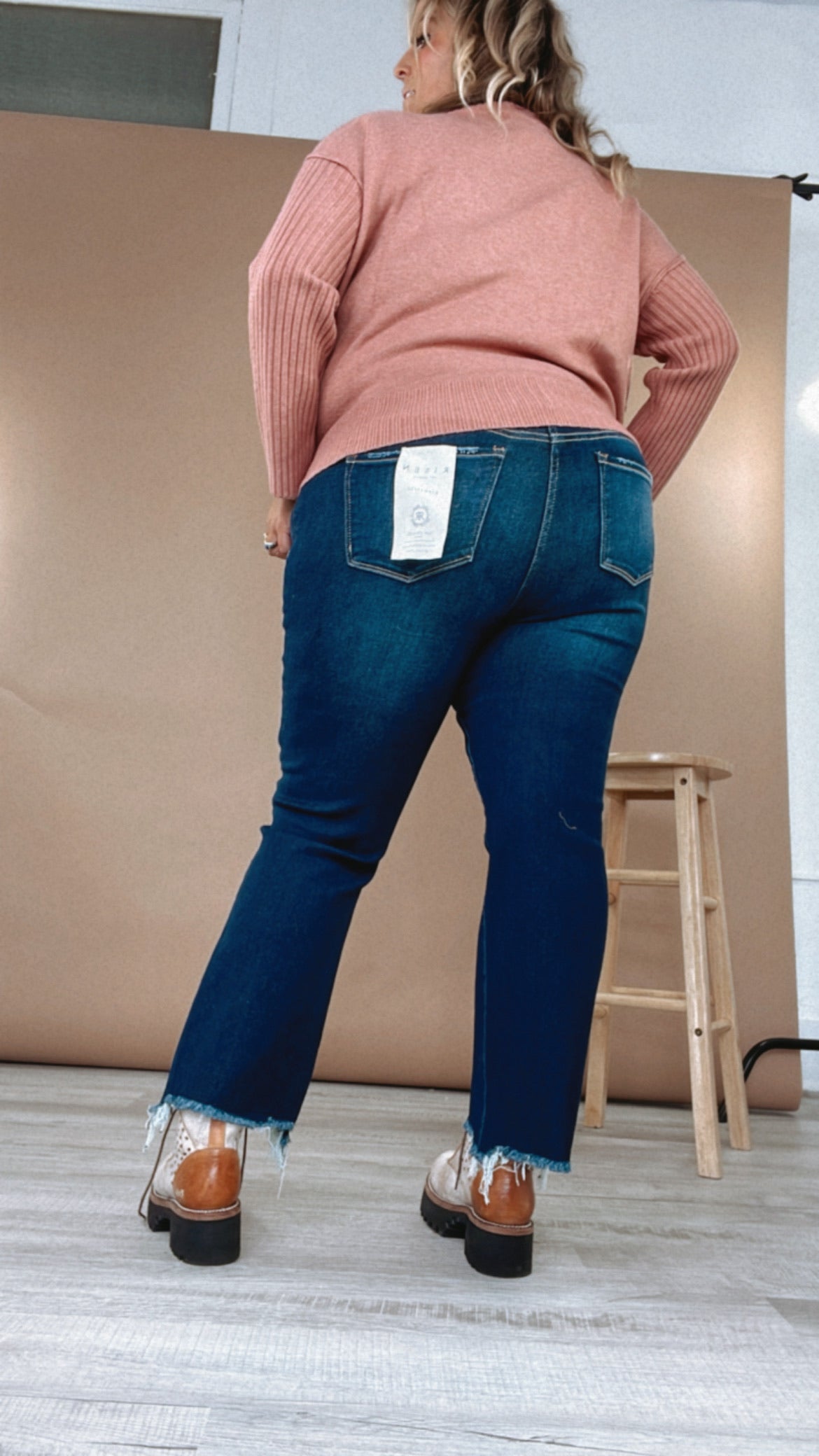 Tatum High Rise Straight Denim, Risen