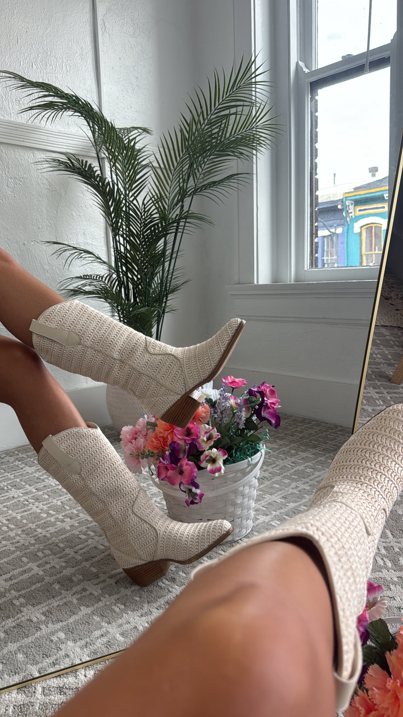 Sunkissed Wrangler Crochet Boot, Ivory