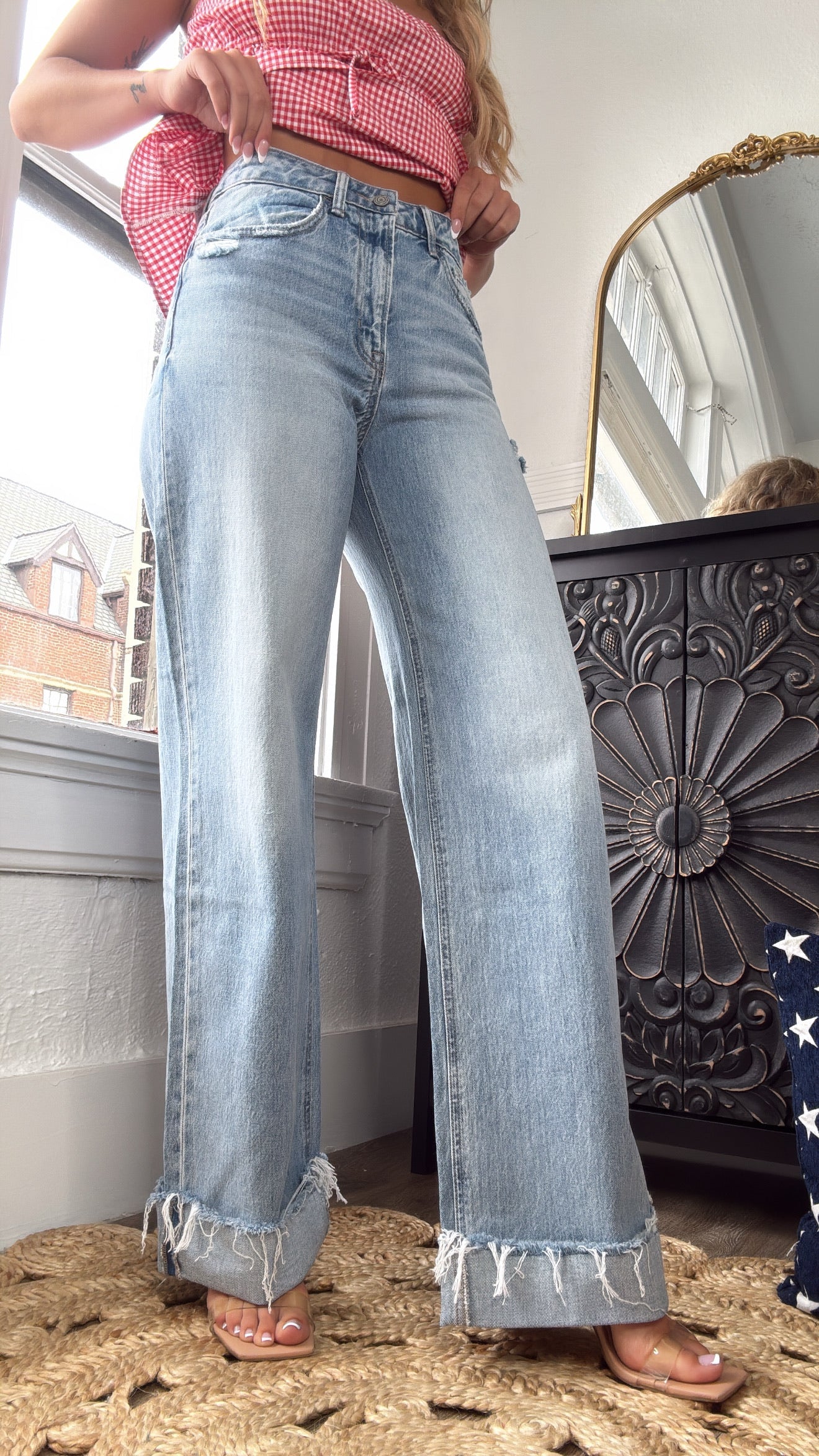 Tyler High Rise Wide Leg Denim, VERVET