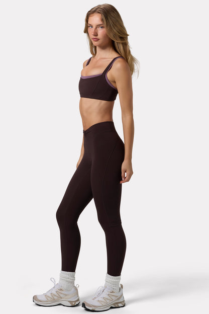 Soft Active Ruched Leggings in Espresso