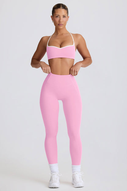 Soft Active Mid-Rise Leggings in Baby Pink