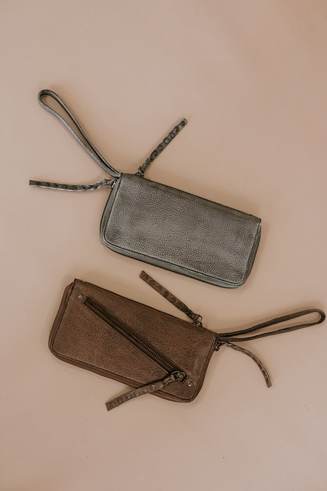 Tuscon Studded Wallet , Brown